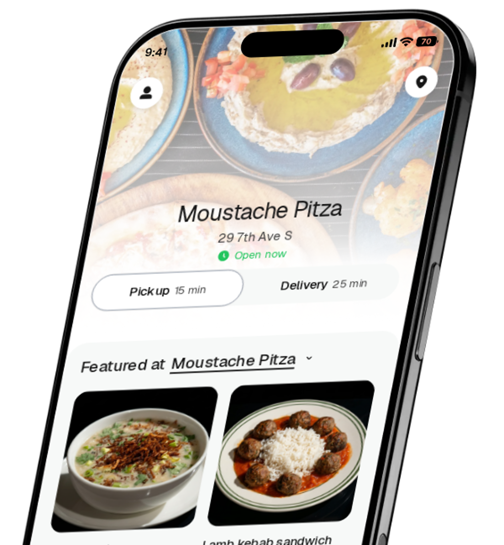 Moustache Pitza app preview